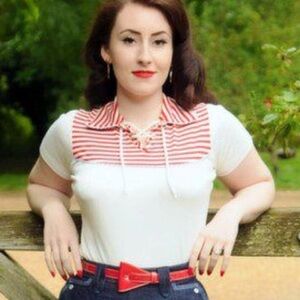 Freddie’s of Pinewood Tie Jersey Western Top Shirt 1950’s Inspired